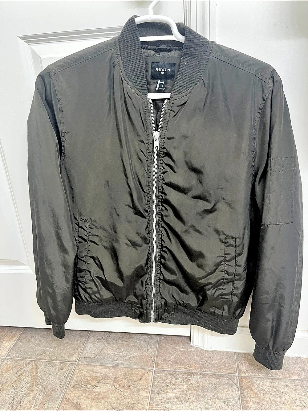 Forever 21 Bomber Jacket in Dark Green